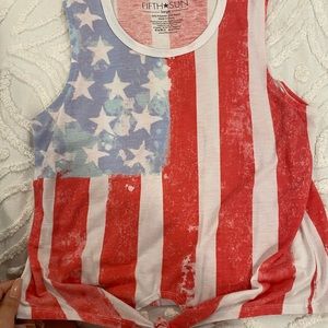 American flag tee.
